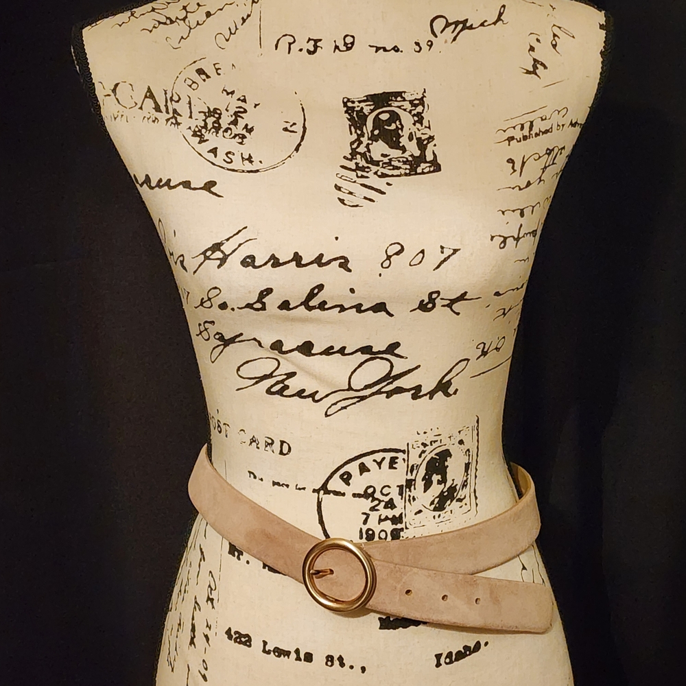 Anne Klein Tan Belt with Gold Buckle